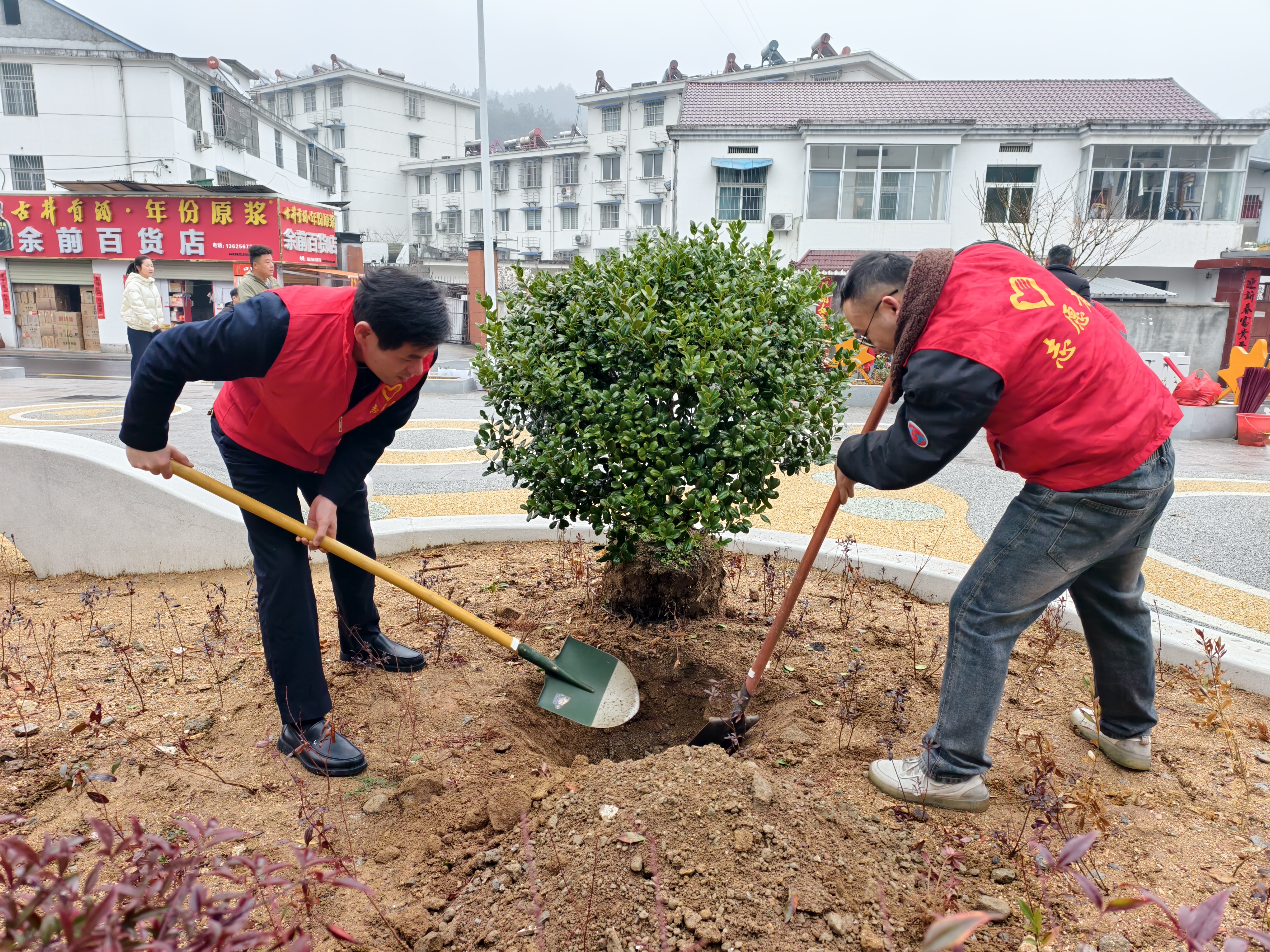 县委政法委开展植树增绿主题党日活动